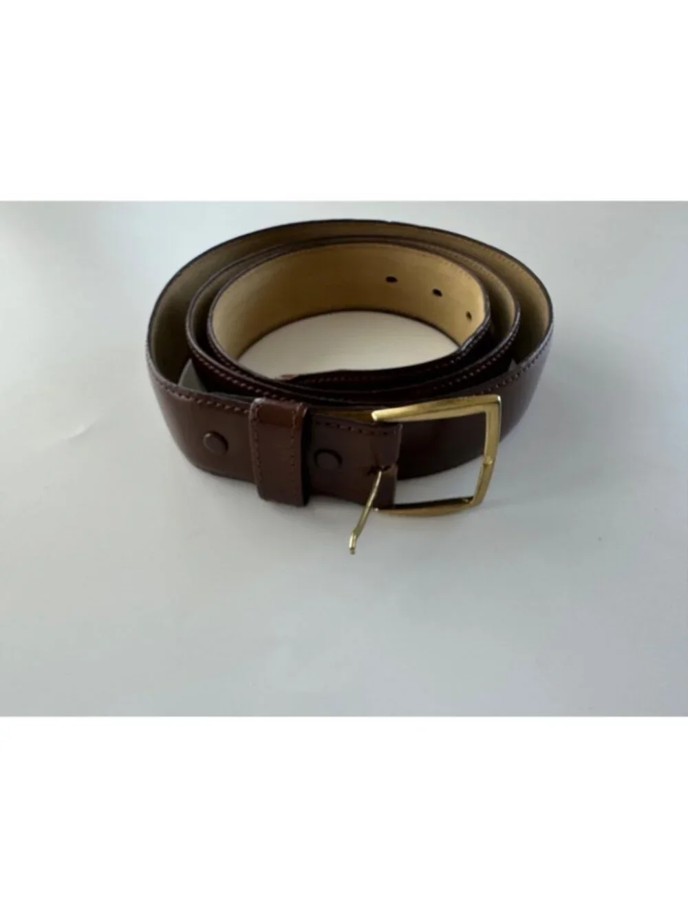 Kinston Leather Men's 46 Brown Leather Belt Made in USA
